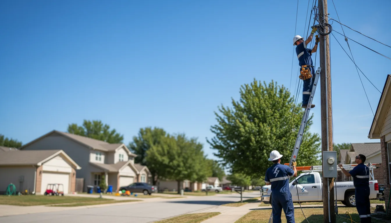 Residential electrician providing installation services in Zephyr, TX